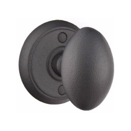 Emtek Emtek 7202SVFBS Savannah Knob Privacy Style No 2 Rose for 1-3/8 to 2 Door Flat Black Steel Finish 7202SVFBS